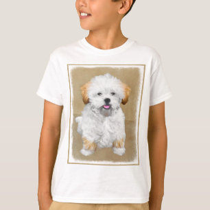 ラサアプソパピー絵画ズ – かわいいオリジナルドッグアート Tシャツ