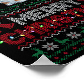 ラサアプソ愛犬家サンタハットクリスマスツリーリグ ポスター (角)