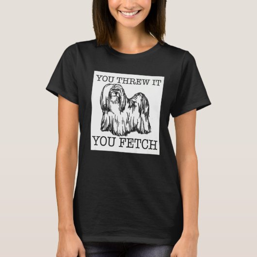 ラサアプソ犬1 Tシャツ (正面)