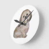 ラサアプソ(A)ゴールデン/クリーム ラウンド壁時計 (傾斜)