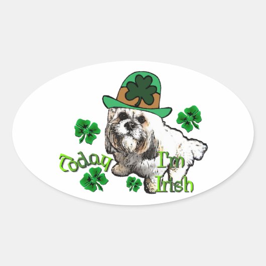 ラサアプソSt patricks 楕円形シール (正面)