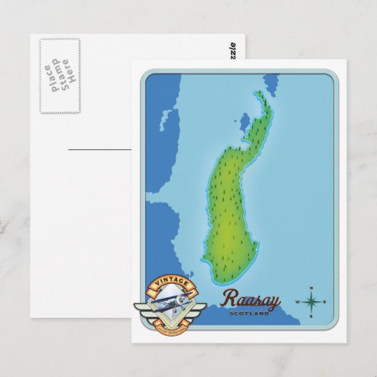 ラサイの地図 ポストカード (正面/裏面)