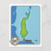 ラサイの地図 ポストカード (正面)