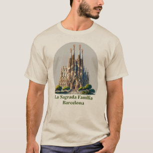 ラサグラダファミリアバルセロナスペイン Tシャツ
