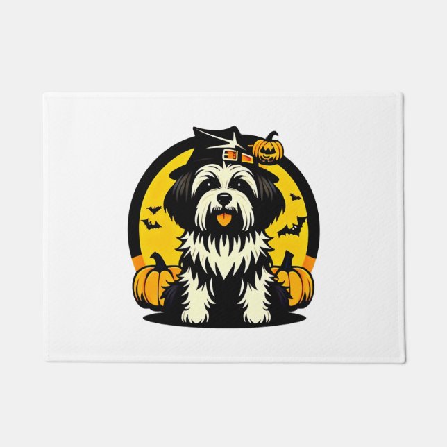 ラサポ犬のハロウィーン ドアマット (正面)