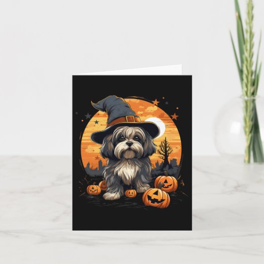 ラサ不気味アプソドッグウィッチハロウィーン カード (正面)