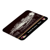 ラサ夜 – ポタラ宮、チベット/ヴィンテージ マグネット (左側)