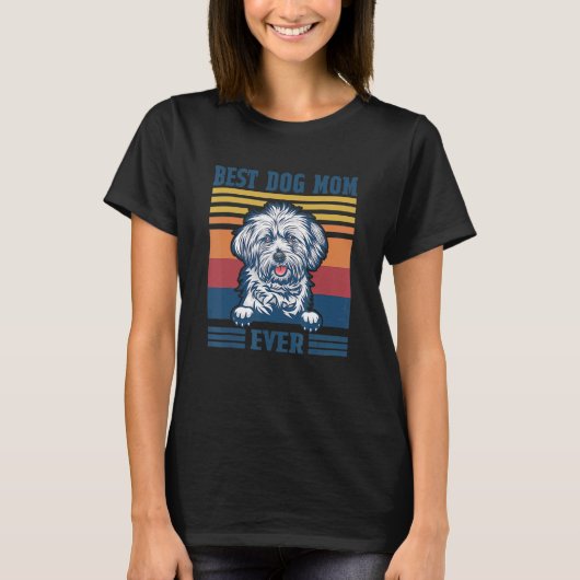 ラサ最高のアApso Mom Ever Dog Mom Mom's Day Tシャツ (正面)