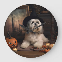 ラサ・アプソのかぼちゃ ハロウィーンの恐怖 ラージ壁時計