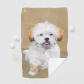 ラサ・アプソの子犬の絵 - かわいいオリジナルドッグアート ゴルフタオル (インサイチュ)