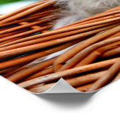 ラサ・アプソ子犬が入った籠 ポスター (角)