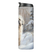 ラサ・アプソ雪のクリスマスを許可 タンブラー (回転右)