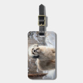 ラサ・アプソ雪のクリスマスを許可 ラゲッジタグ (正面縦)