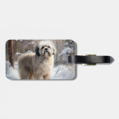 ラサ・アプソ雪のクリスマスを許可 ラゲッジタグ (裏面横)