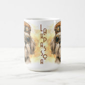 ラサ・アプソ スチームパンク 犬 コーヒーマグカップ (中央)