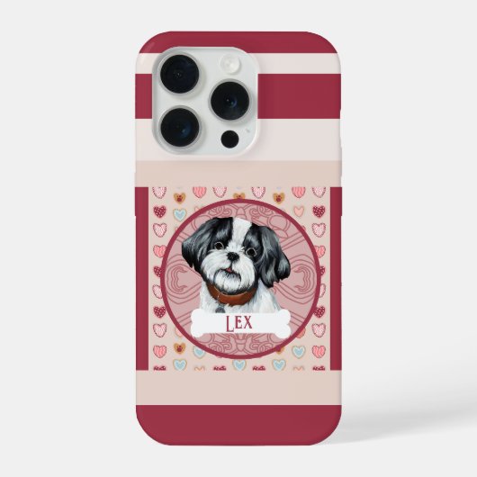 ラサ・アプソ バレンタイン ハート iPhone 11 Pro カー iPhoneケース (裏面)