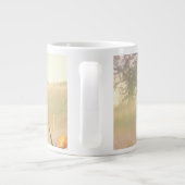 ラサ・アプソ 犬 高い尾のある家 ジャンボコーヒーマグカップ (裏面)