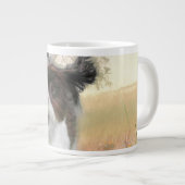 ラサ・アプソ 犬 高い尾のある家 ジャンボコーヒーマグカップ (正面右)