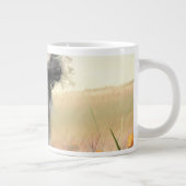 ラサ・アプソ 犬 高い尾のある家 ジャンボコーヒーマグカップ (右)