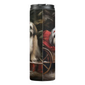 ラサ・アプソ 雪のスレッド クリスマス オーナメント タンブラー (裏面)