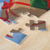 ラサ・アポ走スのクリスマス帽子と雪の ジグソーパズル (側面)