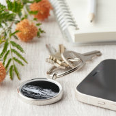 ラサ&ポタラ宮殿の夜、チベット(ヒマラヤ) キーホルダー (側面)