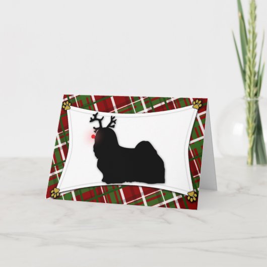 ラサApsoのトナカイのクリスマスカード シーズンカード (正面)