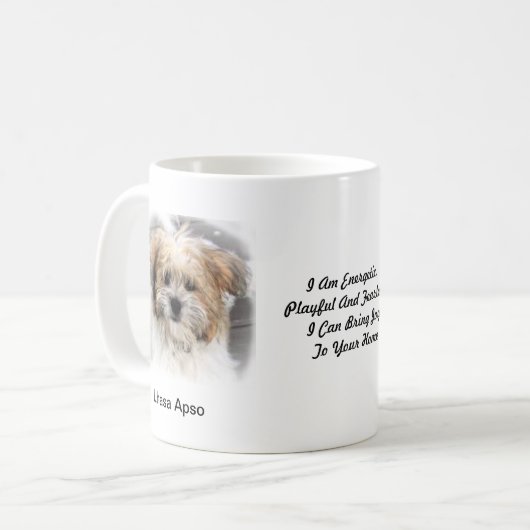 ラサApsoのマグ- 2つのイメージおよびモチーフの… コーヒーマグカップ (正面左)