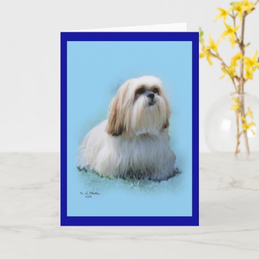 ラサApsoの挨拶状 カード (黄色い花)