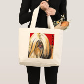 ラサApsoカラーブロック ラージトートバッグ (正面(商品))