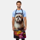 ラサApso上のパドル：風光明媚な冒険 エプロン (着用した状態)
