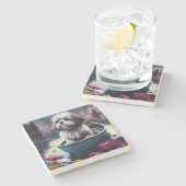 ラサApso上のパドル：風光明媚な冒険 ストーンコースター (横)