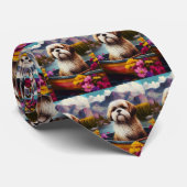 ラサApso上のパドル：風光明媚な冒険 ネクタイ (ロール)
