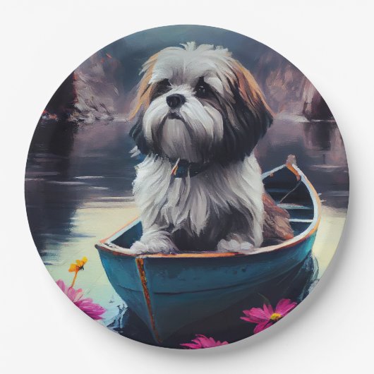 ラサApso上のパドル:風光明媚な冒険 ペーパープレート (正面)