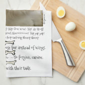 ラサApso犬の引用文 キッチンタオル (四つ折り)