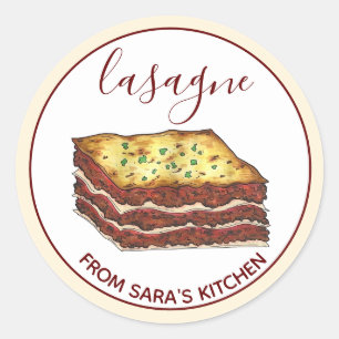 ラザグナラザグナイタリアンアメリカ料理食品 ラウンドシール