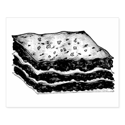 ラザグナラザグナレストランフードイタリアンフード肉 ラバースタンプ (インプリント)