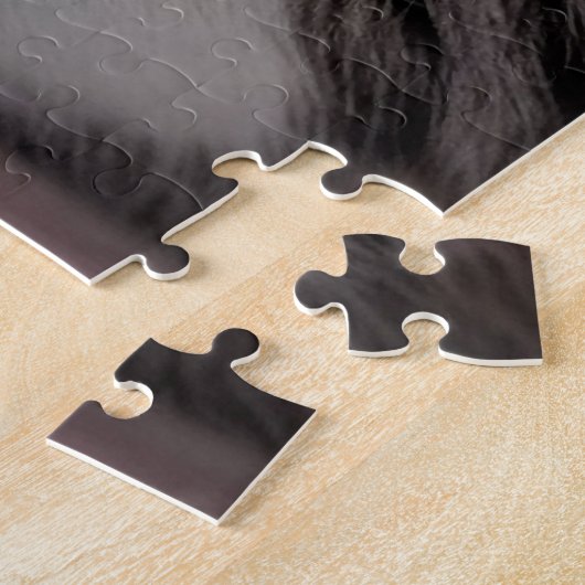 ラザニアとワイングラスがかわいいグレー猫 ジグソーパズル (側面)