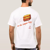 ラザニアの飛んでいるな人のTシャツを保って下さい Tシャツ (裏面)