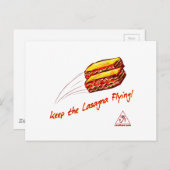 ラザニアの飛んでいるな挨拶状を保って下さい ポストカード (正面/裏面)