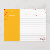 ラザニアイタリアンパスタパーソナライズされたレシピカード ポストカード (裏面)