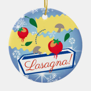 ラザニアフーイタリアンドクリスマスツリーオーナメント セラミックオーナメント