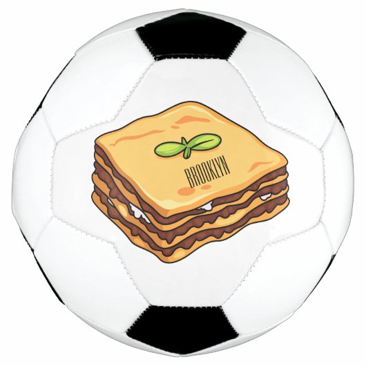 ラザニア漫画イラストレーション サッカーボール (正面)