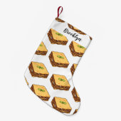 ラザニア漫画イラストレーション スモールクリスマスストッキング (正面 (吊り時))