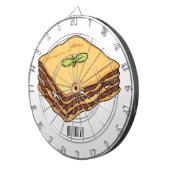 ラザニア漫画イラストレーション ダーツボード (正面右)