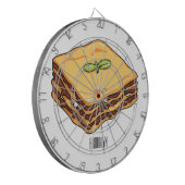 ラザニア漫画イラストレーション ダーツボード (正面左)