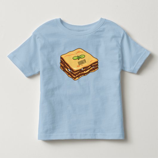 ラザニア漫画イラストレーション トドラーTシャツ (正面)