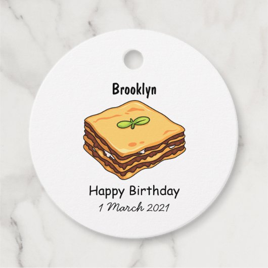 ラザニア漫画イラストレーション フェイバータグ (正面)