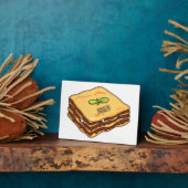 ラザニア漫画イラストレーション フォトプラーク (側面)