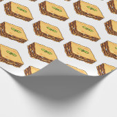 ラザニア漫画イラストレーション ラッピングペーパー (角)